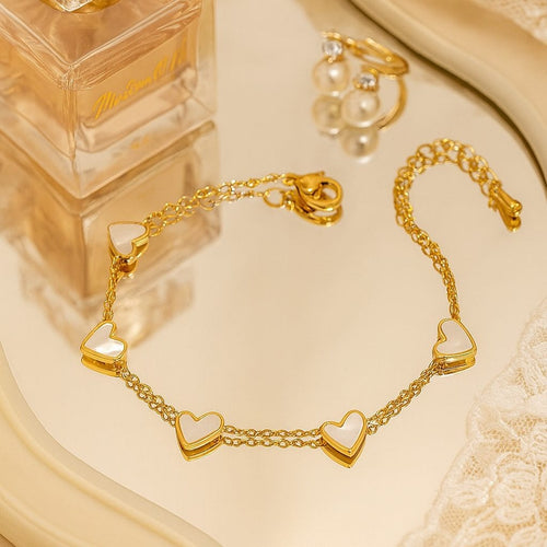 Shoperly B-91 18k Gold Plated Stainless Steel Tarnish Free Waterproof Female Jewellery