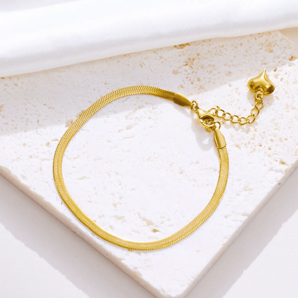 Shoperly Bracelets B-107-18k Gold Plated Stainless Steel Tarnish Free