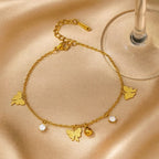 Shoperly Bracelets B-138 18k Gold Plated Stainless Steel Tarnish Free Waterproof Female Jewellery