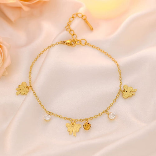 Shoperly Bracelets B-138 18k Gold Plated Stainless Steel Tarnish Free Waterproof Female Jewellery