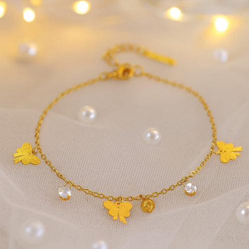 Shoperly Bracelets B-138 18k Gold Plated Stainless Steel Tarnish Free Waterproof Female Jewellery