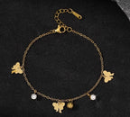 Shoperly Bracelets B-138 18k Gold Plated Stainless Steel Tarnish Free Waterproof Female Jewellery