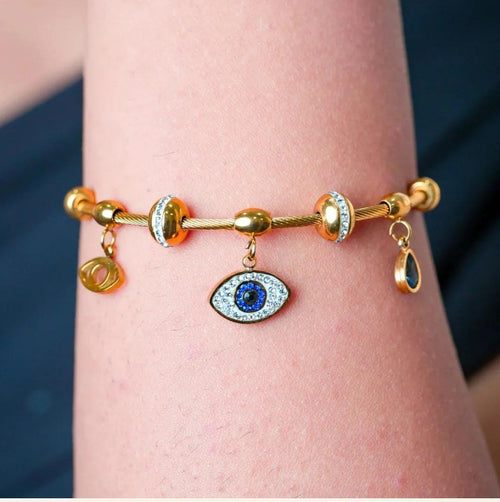 Shoperly Bracelets B-74-Gold Plated Stainless Steel Tarnish Free Waterproof Female Jewellery