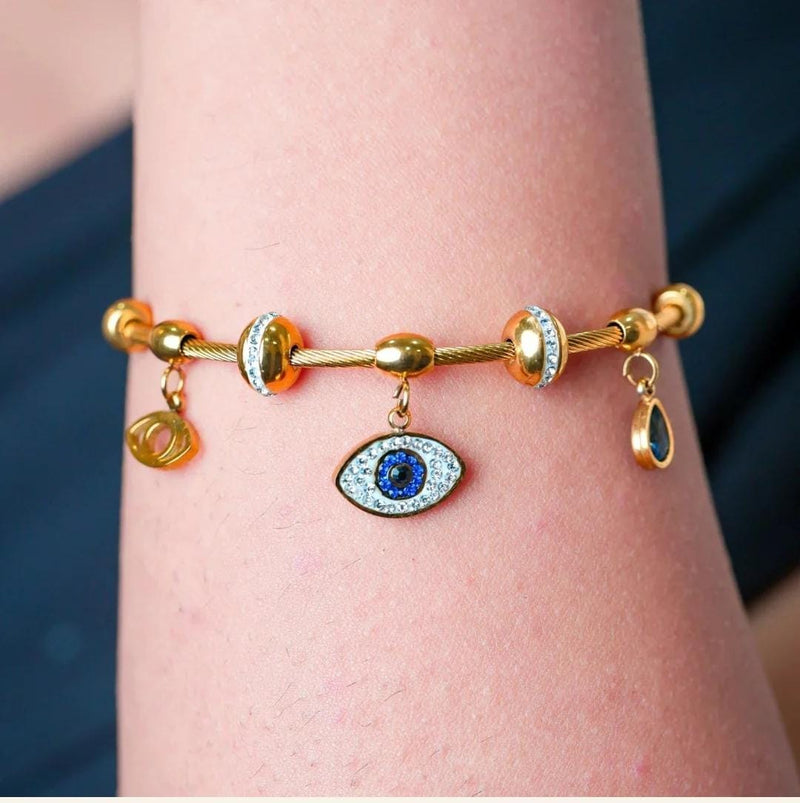 Shoperly Bracelets B-74-Gold Plated Stainless Steel Tarnish Free Waterproof Female Jewellery