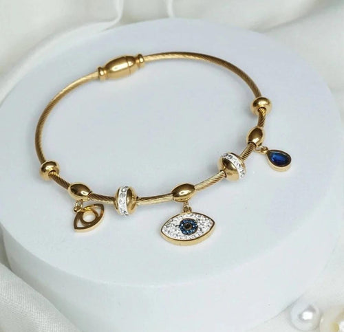 Shoperly Bracelets B-74-Gold Plated Stainless Steel Tarnish Free Waterproof Female Jewellery