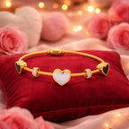 Shoperly Bracelets Waterproof 18K Gold Plated Heart Charm Bracelet Anti Tarnish