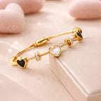 Shoperly Bracelets Waterproof 18K Gold Plated Heart Charm Bracelet Anti Tarnish