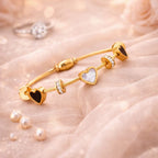 Shoperly Bracelets Waterproof 18K Gold Plated Heart Charm Bracelet Anti Tarnish