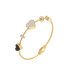 Shoperly Bracelets Waterproof 18K Gold Plated Heart Charm Bracelet Anti Tarnish