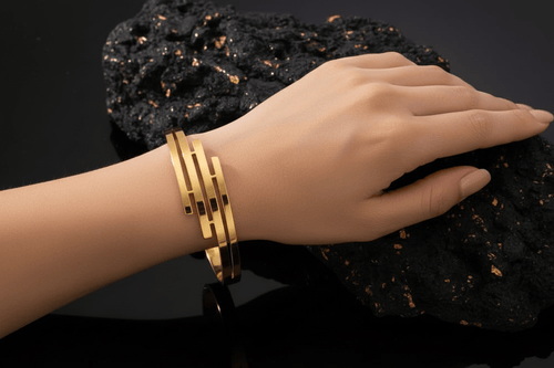 Shoperly Bracelets Zingy Bracelet 18k Gold Plated Stainless Steel Tarnish Free Waterproof Female Jewellery