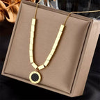 Shoperly C-201 18k Gold Plated Stainless Steel Tarnish Free Waterproof Female Necklace