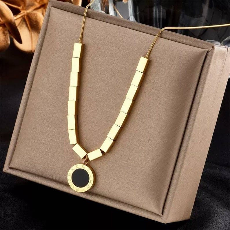 Shoperly C-201 18k Gold Plated Stainless Steel Tarnish Free Waterproof Female Necklace