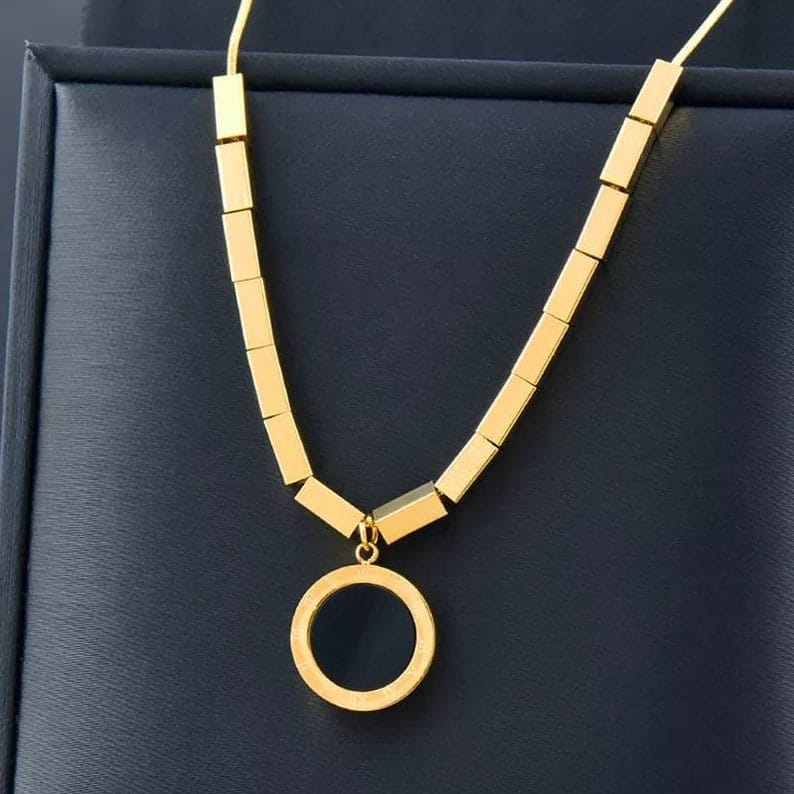 Shoperly C-201 18k Gold Plated Stainless Steel Tarnish Free Waterproof Female Necklace