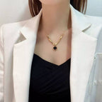 Shoperly C-201 18k Gold Plated Stainless Steel Tarnish Free Waterproof Female Necklace