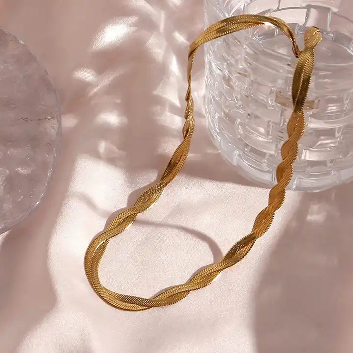 Shoperly C-245 18k Gold Plated Stainless Steel Tarnish Free Waterproof Female Jewellery
