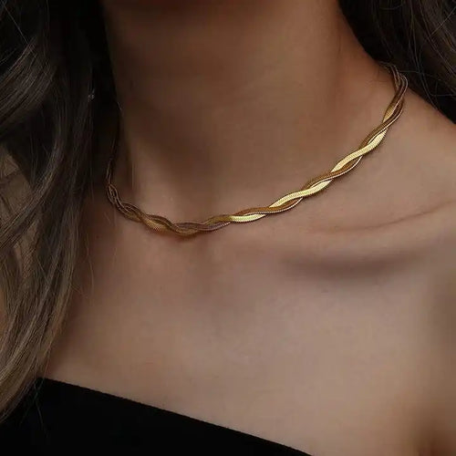 Shoperly C-245 18k Gold Plated Stainless Steel Tarnish Free Waterproof Female Jewellery
