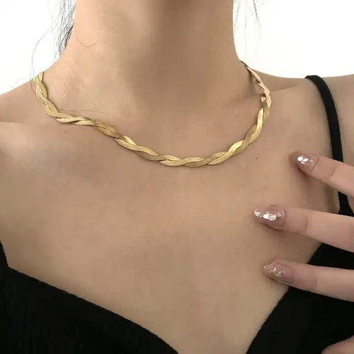 Shoperly C-245 18k Gold Plated Stainless Steel Tarnish Free Waterproof Female Jewellery