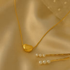 Shoperly C-250 18k Gold Plated Stainless Steel Tarnish Free Waterproof Female Jewellery