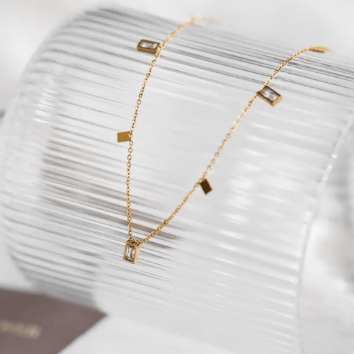 Shoperly C-257 18k Gold Plated Stainless Steel Tarnish Free Waterproof Female Jewellery