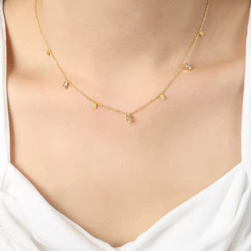 Shoperly C-257 18k Gold Plated Stainless Steel Tarnish Free Waterproof Female Jewellery