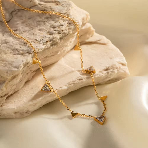 Shoperly C-259 18k Gold Plated Stainless Steel Tarnish Free Waterproof Female Jewellery