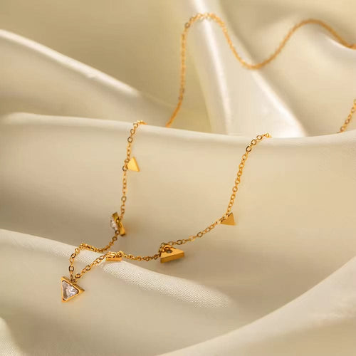 Shoperly C-259 18k Gold Plated Stainless Steel Tarnish Free Waterproof Female Jewellery