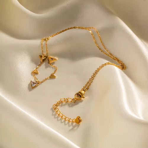Shoperly C-259 18k Gold Plated Stainless Steel Tarnish Free Waterproof Female Jewellery