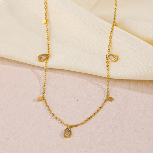 Shoperly C-261 18k Gold Plated Stainless Steel Tarnish Free Waterproof Female Jewellery
