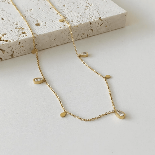 Shoperly C-261 18k Gold Plated Stainless Steel Tarnish Free Waterproof Female Jewellery
