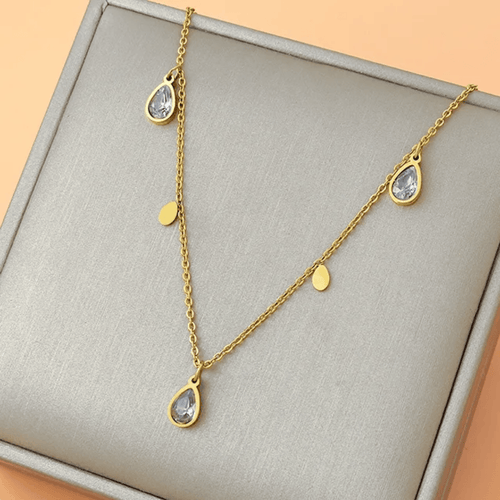 Shoperly C-261 18k Gold Plated Stainless Steel Tarnish Free Waterproof Female Jewellery