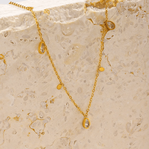 Shoperly C-261 18k Gold Plated Stainless Steel Tarnish Free Waterproof Female Jewellery
