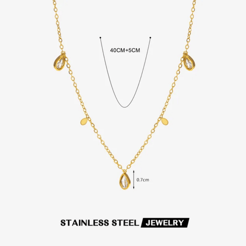Shoperly C-261 18k Gold Plated Stainless Steel Tarnish Free Waterproof Female Jewellery