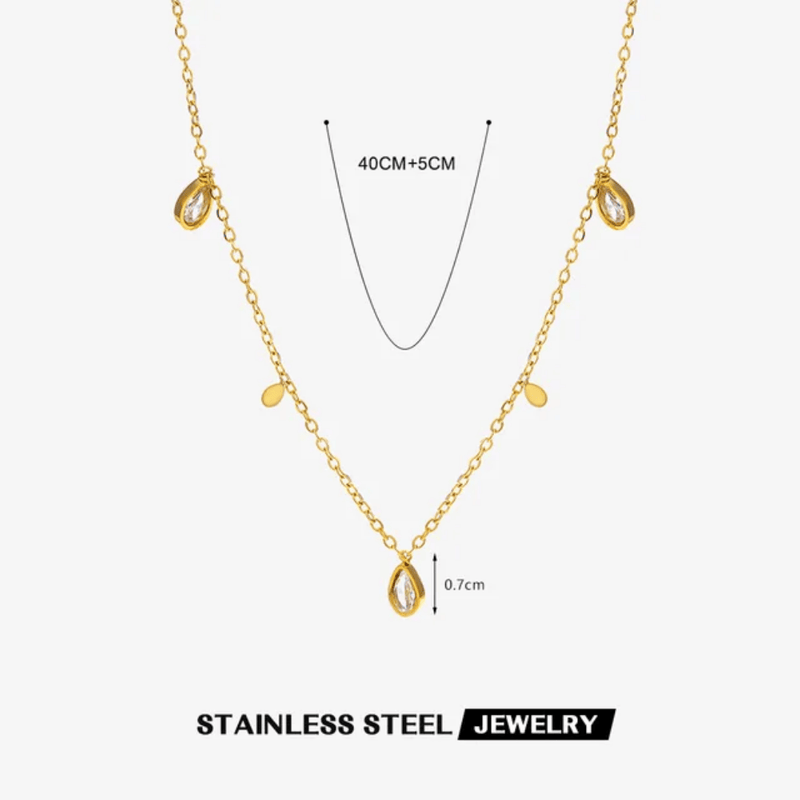 Shoperly C-261 18k Gold Plated Stainless Steel Tarnish Free Waterproof Female Jewellery