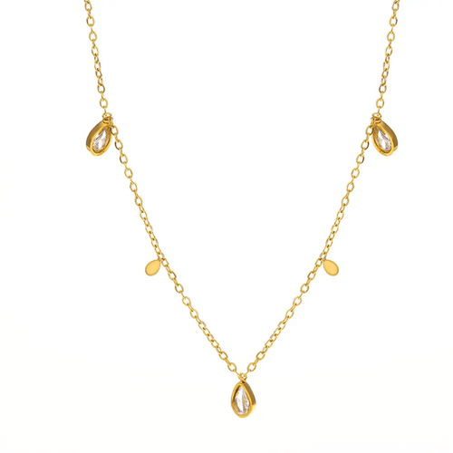 Shoperly C-261 18k Gold Plated Stainless Steel Tarnish Free Waterproof Female Jewellery