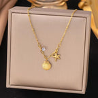 Shoperly C-274 18k Gold Plated Stainless Steel Tarnish Free Waterproof Female Jewellery