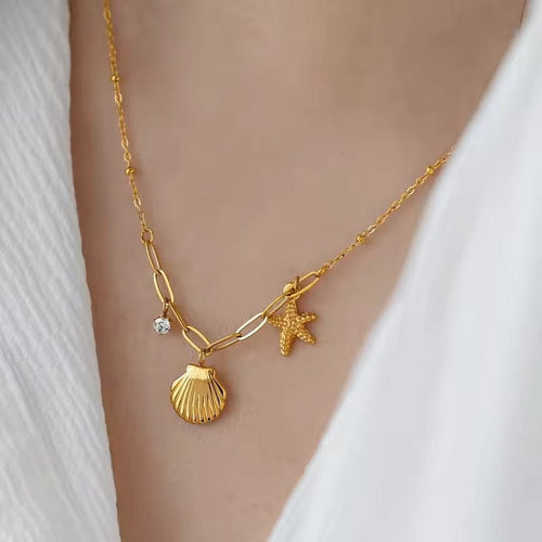 Shoperly C-274 18k Gold Plated Stainless Steel Tarnish Free Waterproof Female Jewellery