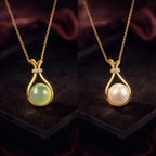 Shoperly C-275 (GREEN, WHITE) 18k Gold Plated Stainless Steel Tarnish Free Waterproof Female Jewellery