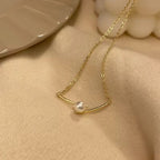 Shoperly C-287 18k Gold Plated Stainless Steel Tarnish Free Waterproof Female Jewellery