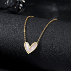 Shoperly C-293 (BLACK & WHITE) 18k Gold Plated Stainless Steel Tarnish Free Waterproof Female Jewellery