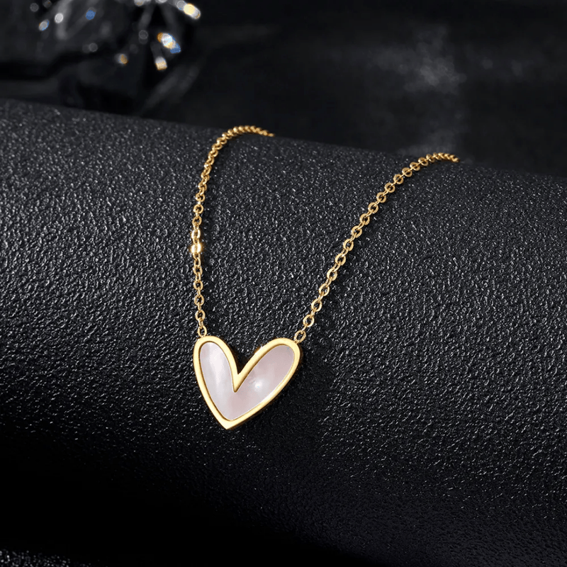 Shoperly C-293 (BLACK & WHITE) 18k Gold Plated Stainless Steel Tarnish Free Waterproof Female Jewellery