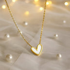 Shoperly C-293 (BLACK & WHITE) 18k Gold Plated Stainless Steel Tarnish Free Waterproof Female Jewellery