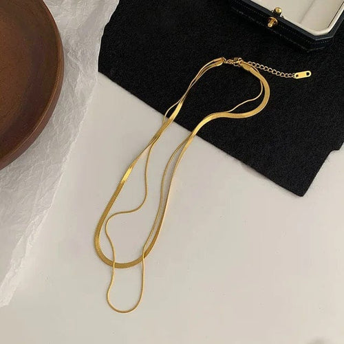 Shoperly C-295 18k Gold Plated Stainless Steel Tarnish Free Waterproof Female Jewellery