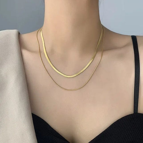 Shoperly C-295 18k Gold Plated Stainless Steel Tarnish Free Waterproof Female Jewellery