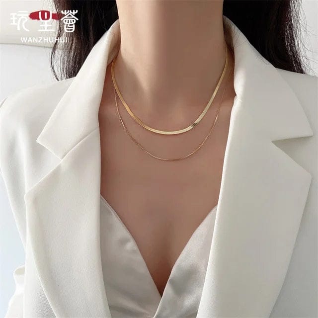 Shoperly C-295 18k Gold Plated Stainless Steel Tarnish Free Waterproof Female Jewellery