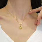 Shoperly C-299 18k Gold Plated Stainless Steel Tarnish Free Waterproof Female Jewellery