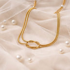 Shoperly C-312 18k Gold Plated Stainless Steel Tarnish Free Waterproof Female Jewellery