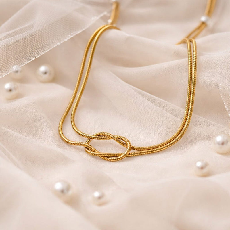 Shoperly C-312 18k Gold Plated Stainless Steel Tarnish Free Waterproof Female Jewellery