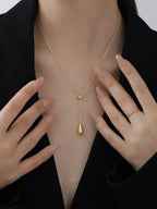 Shoperly C-314-18k Gold Plated Stainless Steel Tarnish Free Waterproof Female Jewellery