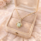 Shoperly C-316(GREEN, WHITE) 18k Gold Plated Stainless Steel Tarnish Free Waterproof Female Jewellery