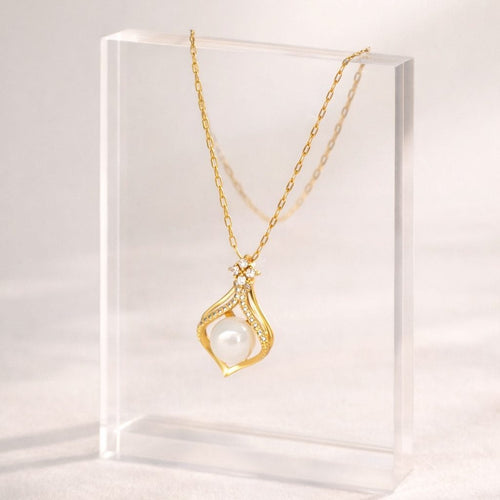 Shoperly C-316(GREEN, WHITE) 18k Gold Plated Stainless Steel Tarnish Free Waterproof Female Jewellery